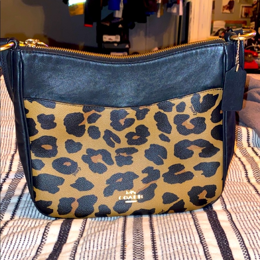 Leopard Coach Satchel